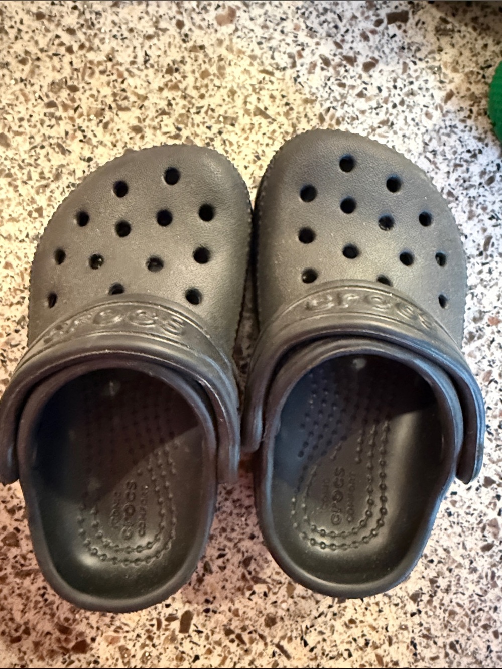 Classic Kids Black Croc-Style Clogs